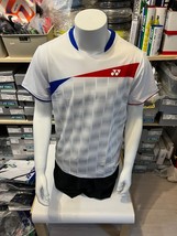 YONEX Men&#39;s Badminton T-Shirts Sports Top Apparel White [100/US:S] NWT 201TS001M - £37.45 GBP