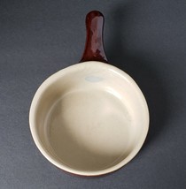 Pottery Stoneware Handmade 5&quot; Dark Brown Soup Bowl with Handle  - £10.56 GBP