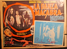 BARBRA STEELE: (BLACK SUNDAY) AUTOGRAPH LOBBY CARD (CLASSIC) - $395.99