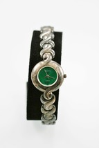 Majestron Reloj de Mujer Verde Acero Retro Plateado Resistente Al Agua Cuarzo - £23.88 GBP