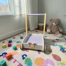 Disney Mickey Mouse Wooden Baby Push Walker Activity Cart Primark Toddle... - $37.46