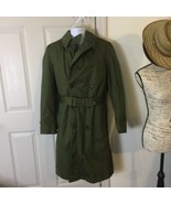 Authentic WW2 WWII Military Green Trench Coat w/ lining 24th US Infantry Sm Reg - £177.31 GBP