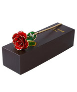 24K Gold Blooming Lacquered Gold Plated Real Rose - £31.38 GBP