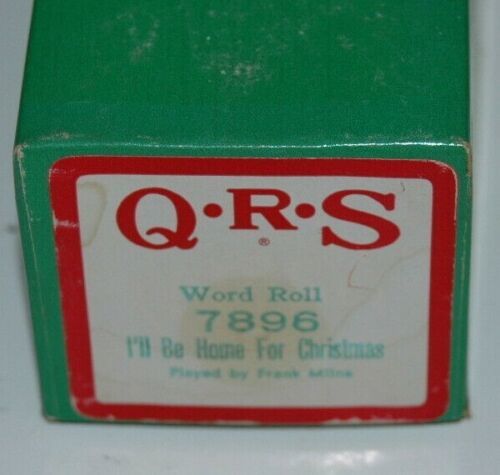 Vintage QRS Player Piano Word Roll 7896 I&#39;ll Be Home For Christmas Frank... - $29.99