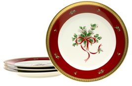 Mikasa Palatial Holly Gold Fine China Dessert Plates, Set of 4 - $178.55