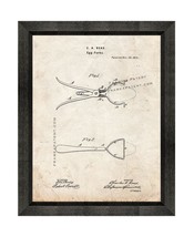 Egg-Forks Patent Print Old Look with Beveled Wood Frame - $24.95+