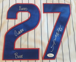 RARE Chicago Cubs ADDISON RUSSELL Signed Jersey COA JSA BLEED CUBBIE BLU... - $395.99