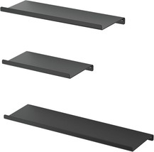 Sriwatana Black Floating Shelves, Metal Wall Shelves Set Of 3 For, Matte Black - £32.12 GBP