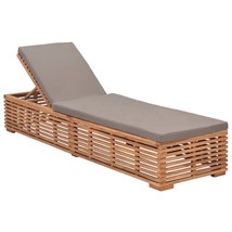  Sun Lounger Dark Grey, Natural Teak - $9,513.98 MXN