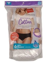 Hanes Cotton Brief 6 Pack Size 5 Multicolor Ultimate Breathable Cool Comfort  - £9.84 GBP