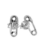 Sterling Silver Safety Pin Stud Post Earring, 10mm - $13.65 CAD
