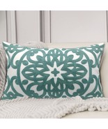 Decorative Throw Pillow Cover 12&quot; X 20&quot;, Decorative Lumbar Embroidered D... - $57.46 CAD