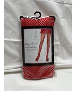 Leg Avenue Fishnet Tights - Pantyhose One Size 90-165 lbs Red 9001 - $170.88 MXN