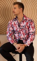 Bespoke long sleeve button up dress shirt. Cracked red - $79.00