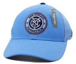 New York City FC adidas M520Z MLS Net Burner Team Soccer Cap Flex Fit Hat  - £17.54 GBP