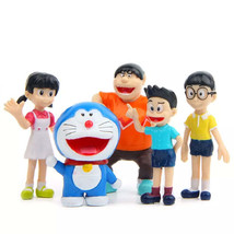 5pcs/Lot Creative Micro Garden Landscape Decoration Props Doraemon Family Portra - £14.24 GBP