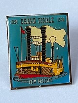 Enamel Grand Finale Steamboat River Boat New Orleans Metal Travel Hat or Lapel - £7.51 GBP