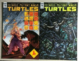 TEENAGE MUTANT NINJA TURTLES #70 pair of covers (2017) IDW Comics VG+/FINE- - £9.33 GBP
