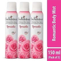 Enchanteur Romantic Perfumed Deo Spray for Women 150 ml pack of 3 - £19.03 GBP