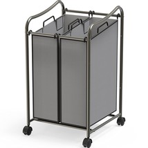 Simplehouseware 2 Bags Laundry Sorter, Dark Grey - £48.75 GBP