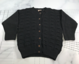 Vintage Glen Carron Fishermans Sweater Mens Large Black Virgin Wool Aran... - $93.52
