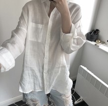 Spring 2019 new pure sunscreen long sleeve linen shirt for women j20190300093 thumb200