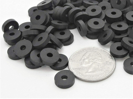 100 Pack 1/4&quot; x 5/8&quot; EPDM Rubber Washer Neoprene Flat Washers Spacers NEW - £9.57 GBP