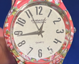 Gruen Embassy Women&#39;s Quartz Wristwatch Floral Cuff Bracelet ~ New! - $15.47