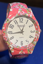 Gruen Embassy Women&#39;s Quartz Wristwatch Floral Cuff Bracelet ~ New! - £12.17 GBP