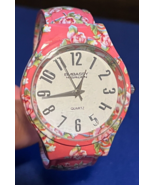 Gruen Embassy Women&#39;s Quartz Wristwatch Floral Cuff Bracelet ~ New! - £12.18 GBP