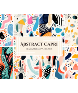 Modern Abstract Digital Pattern Pack, Bold &amp; Pastel SVG/PNG, Casual Capr... - £3.81 GBP