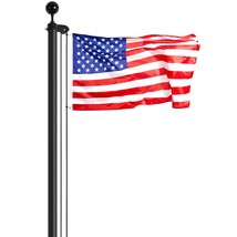 VEVOR 20FT Detachable Flagpole Kit Heavy Duty Aluminum Flag Pole American Black - £82.20 GBP