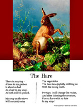 The Hare 8.5x11&quot; Photo Print August Hayn, Carl Harker Funny Poem Poster Signed - $8.12