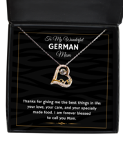 Necklace Present For German Mom - To My Wonderful Mom - Jewelry Love Pendant  - £39.64 GBP