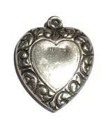 VINTAGE STERLING SILVER  PUFFY HEART CHARM -Heart - $50.01 CAD