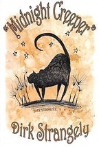 Dirk Strangely SIGNED Midnight Creeper Cat Art Print - £19.83 GBP