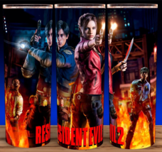Resident Evil 2 Leon &amp; Claire Redfield  Zombie Gaming Cup Mug Tumbler 20oz - $19.75
