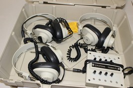 Califone Jackbox Headphones 3x 2924AV-P 8-Position Caring Case Bundle 12... - £23.55 GBP