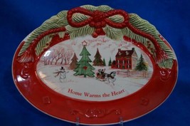 Fitz and Floyd &quot;Home Warms the Heart&quot; Sentiment Tray - Excellent - $14.95