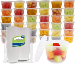 Food Storage Containers [36 Set] 16 oz Plastic Deli Containers with Lids - £19.97 GBP