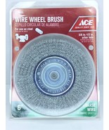 NEW “FREE SHIPPING” Ace 6&quot; Course Wire Wheel Brush 5/8” - 1/2&quot; Arbor 209... - $7.83