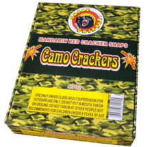 600 Adult Party Popper Camo Mandarin Red Cracker Snap Super Loud Fun Free Ship - £37.53 GBP