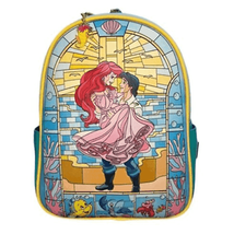 Loungefly Disney Little Mermaid Ariel &amp; Eric Stained Glass Mini Backpack - £78.63 GBP