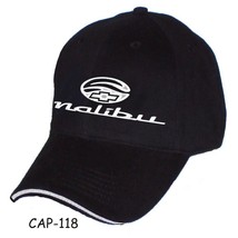Malibu Logo by Chevrolet Liquid metal on a new black ball cap w/tags  - €17,49 EUR