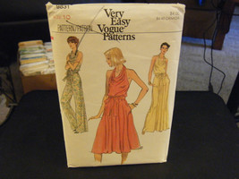 Vogue 9831 Misses Halter Dresses & Jumpsuit Pattern - Size 10 Bust 32 1/2 - $27.48