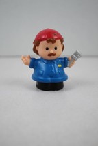 FISHER PRICE LITTLE PEOPLE Brown Hair Car Mechanic - $2.96