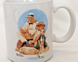 Norman Rockwell Fisherman Catching The Big One Coffee Cup Mug 1987 - $13.99