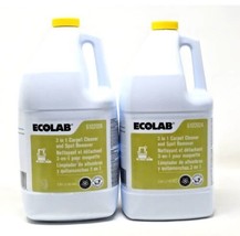 2 Bottles Ecolab 6102024 3-in-1 Carpet Cleaner and Spot Remover 1 Gallon  Ea - £76.29 GBP