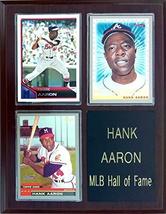 Hank Aaron Atlanta Braves 3-Card Plaque - £17.95 GBP