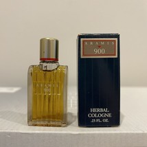 Aramis 900 Herbal Cologne .25 oz Splash with Original Box Vtg Rare HTF 97% Full - £22.41 GBP